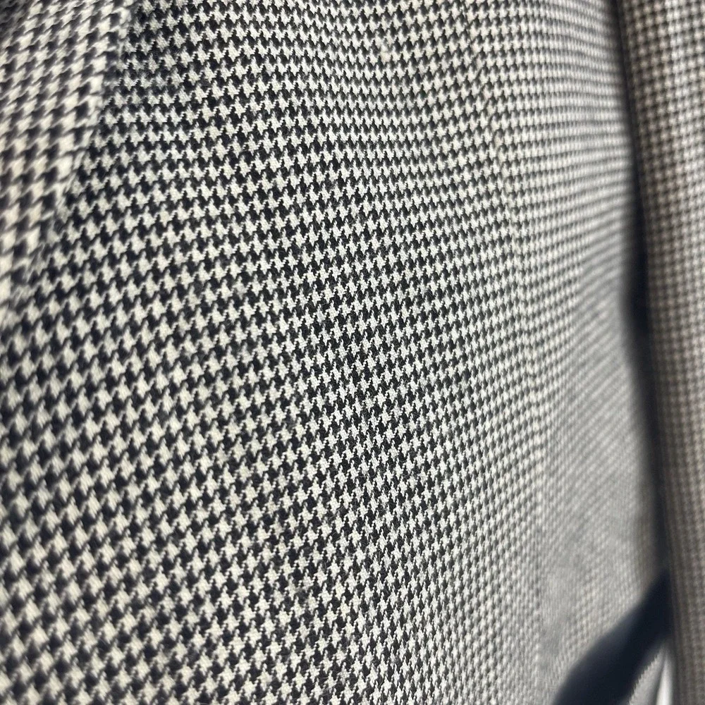 Oscar de la Renta Men's Blazer 37S Black Trim Shawl Collar Houndstooth‎ USA Made